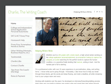 Tablet Screenshot of charliethewritingcoach.com